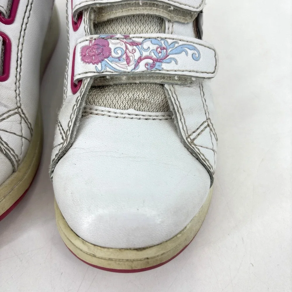 Y2K 2008 Nickelodeon Jr Dora The Explorer White Pink Tennis Shoes Size 11 Girls‎